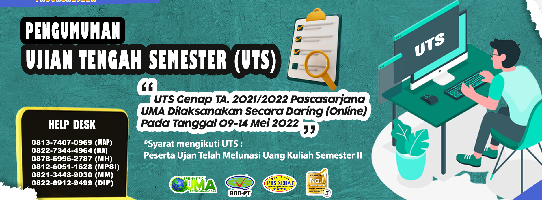 Pelaksanaan Uts Ujian Tengah Semester Semester Genap T A 2021 2022